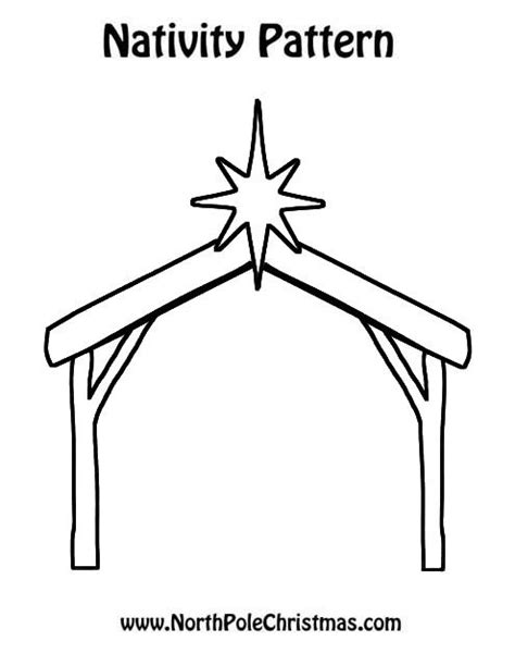 Printable Nativity Stable Template
